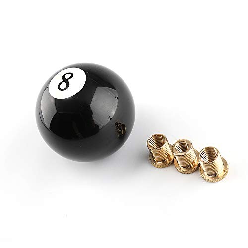 8 Ball Billiard Black Round Shift Knob Acrylic Gear Shift Knob with 3