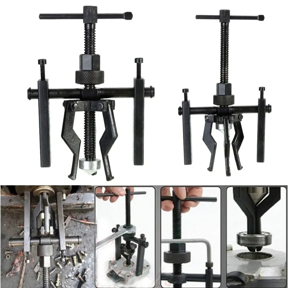 3 JAW INNER BEARING PULLER CAR MOTORCYCLE BUSHING REMOVAL EXTRACTOR HAND TOOL
