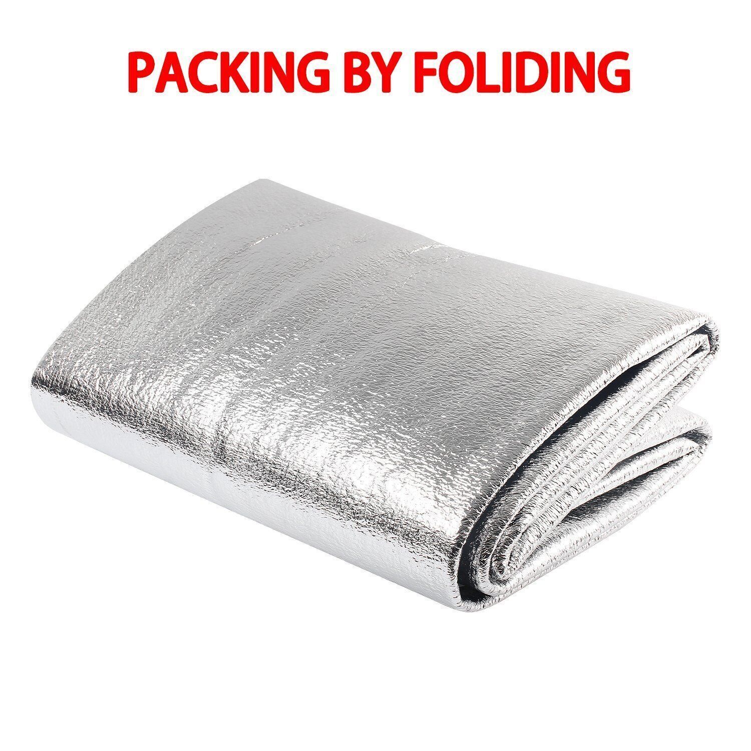 80"x40" 5MM Premium Reflective White EPE Foam Core Pipe Duct Wrap Insulation Mat