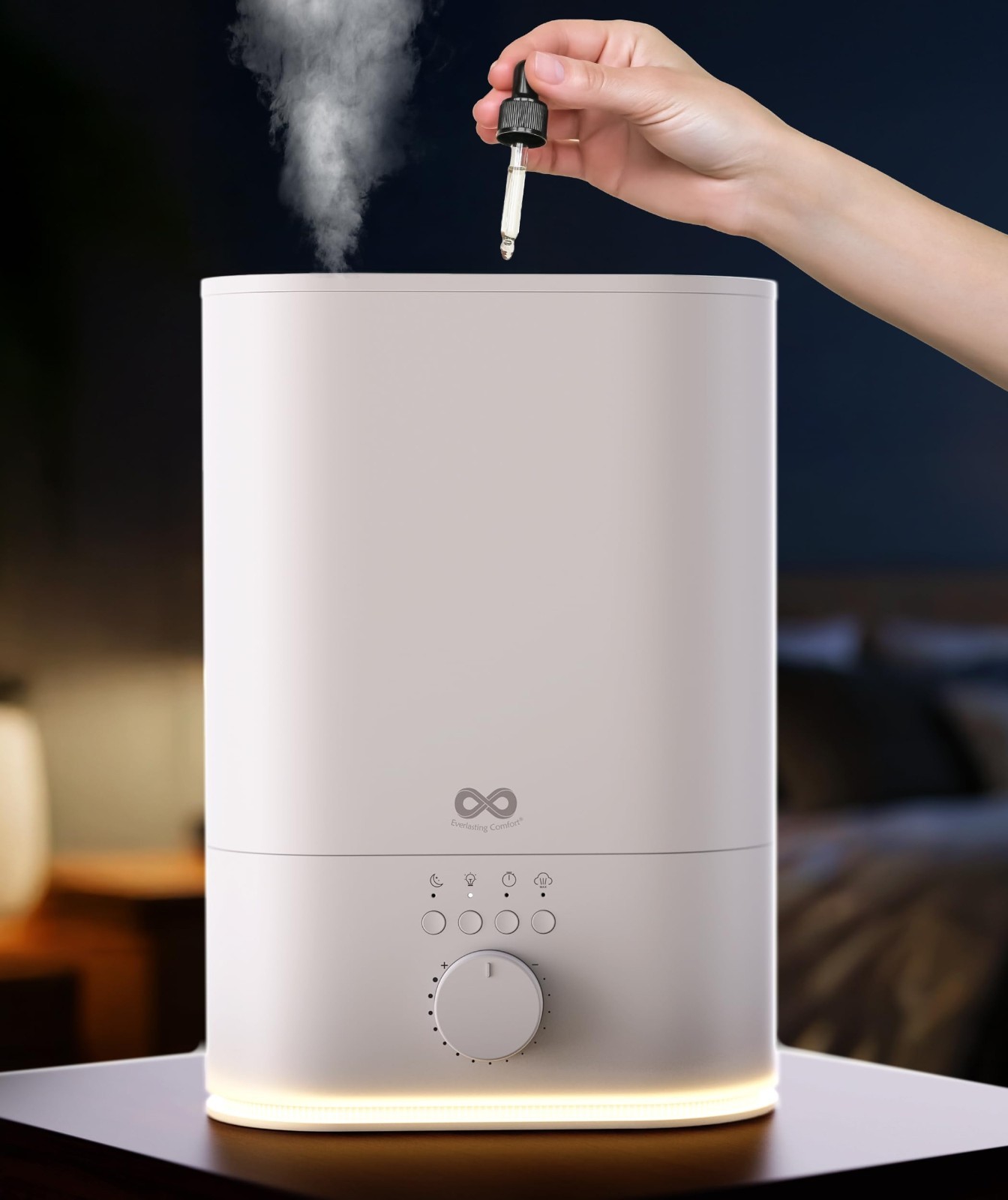 Everlasting Comfort 6L Ultrasonic Humidifier, Aromatherapy, 60hr Runtime - NEW