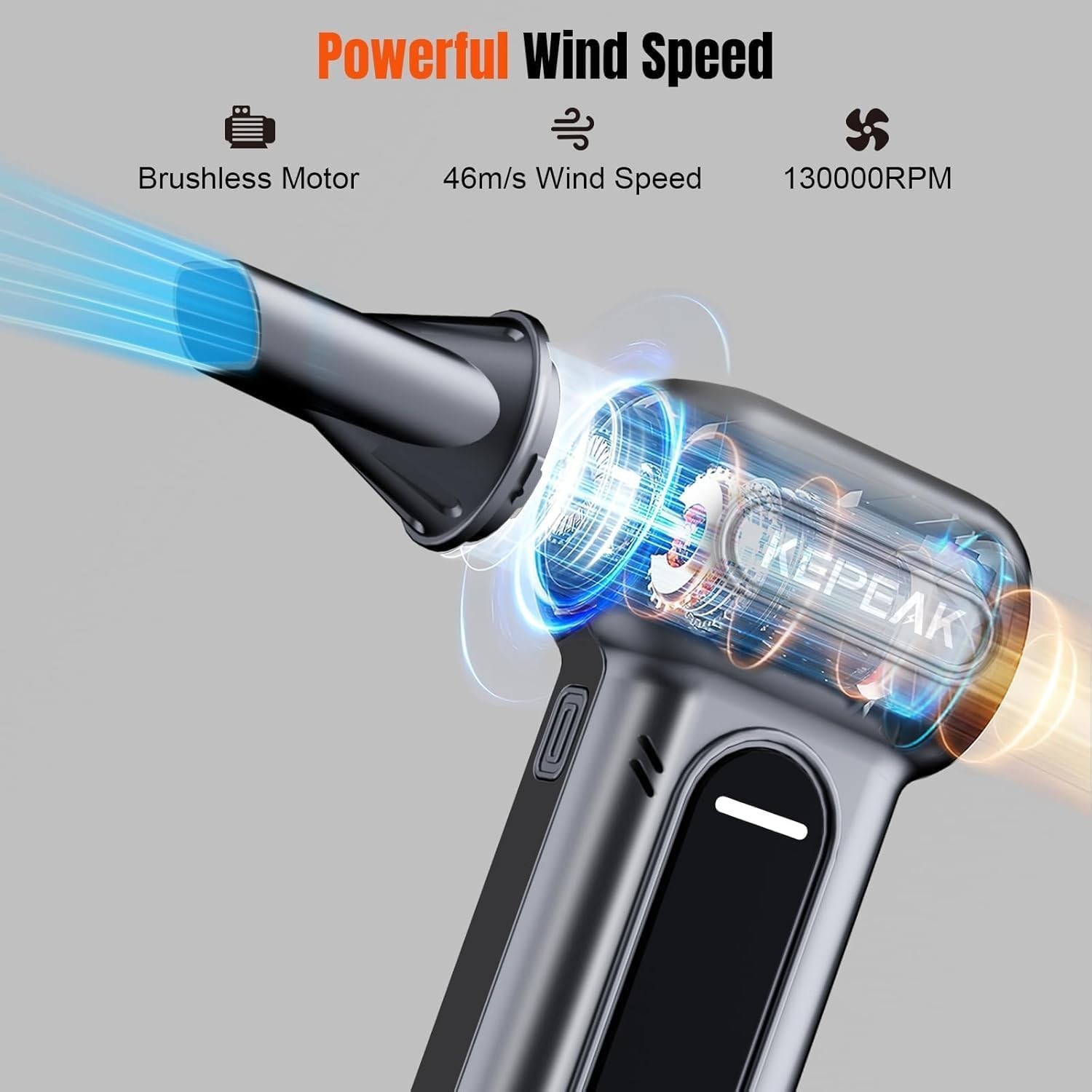 Compressed Air Duster, 130,000RPM Super Power Electric Air Duster
