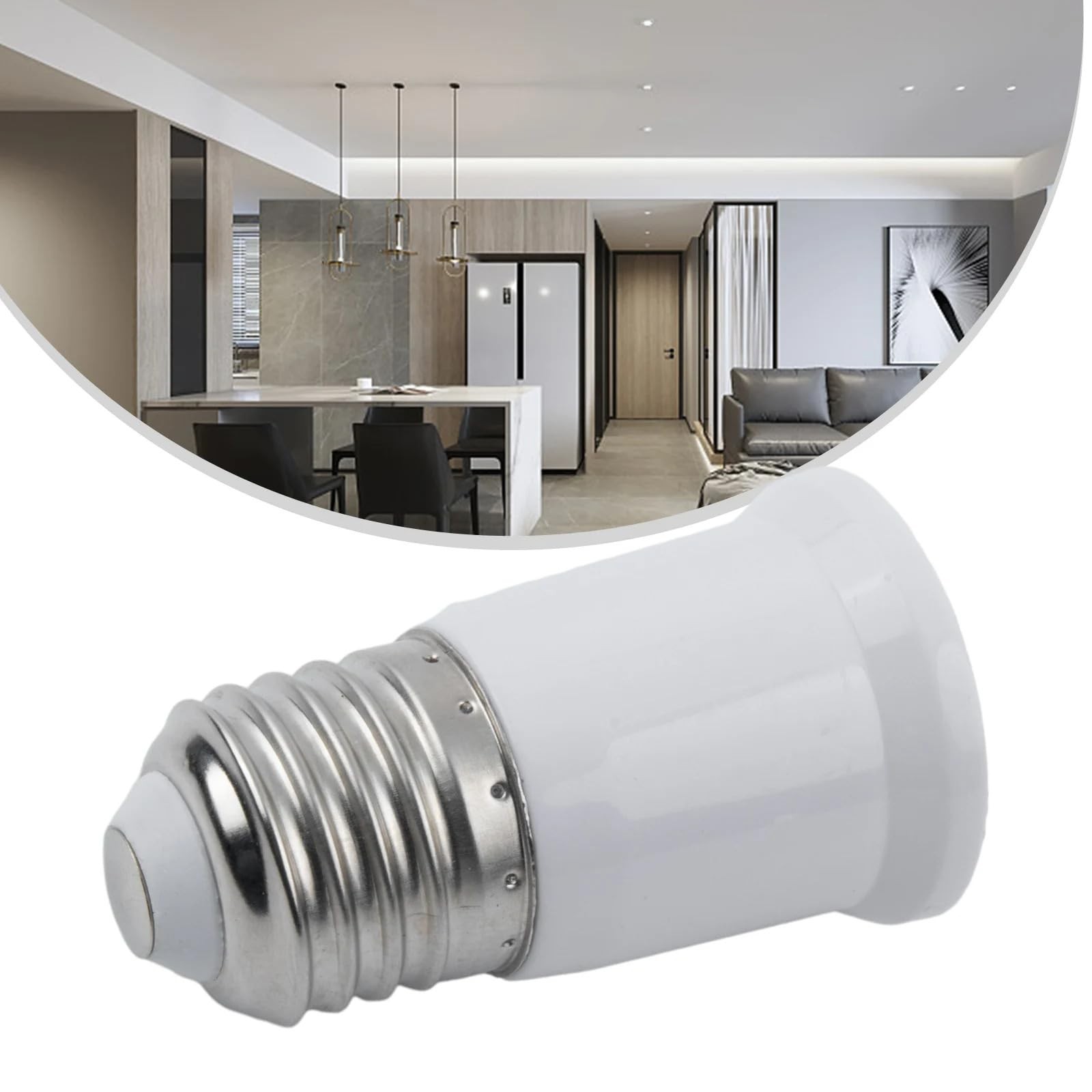 E26 Socket Extender, E26 Standard Medium Base Lamp Bulb Socket Adapter of 12CM/4