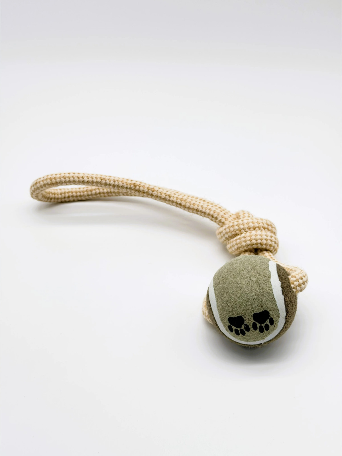 Pull Away Rope and Tennis Ball Dog Toy