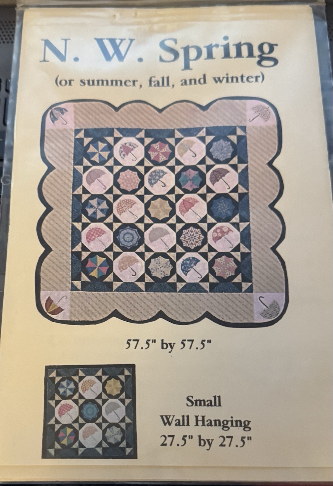 Huckleberry Quilts pattern N. W. Spring Wallhanging  two sizes uncut