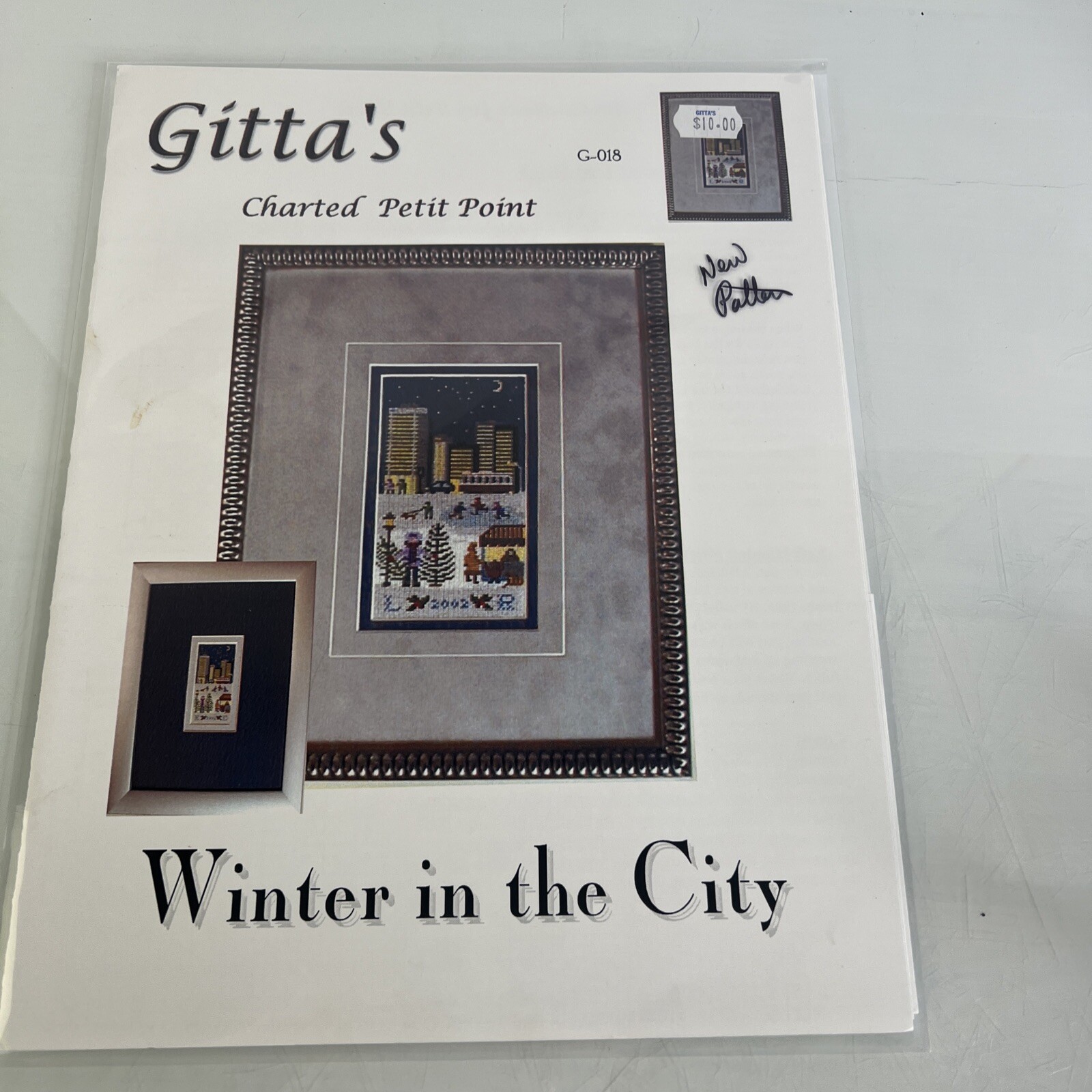 Gitta's Petit Point Cross Stitch Chart G-018 "Winter in the City" New