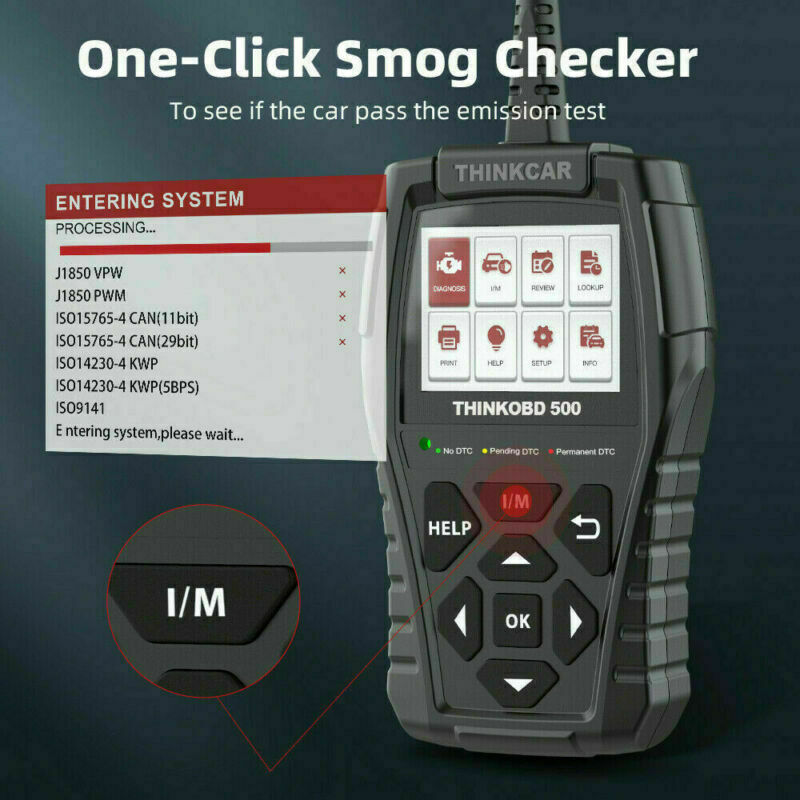 THINKOBD500 OBD2 Scanner Code Reader Check Engine Fault Car Diagnostic Tool US