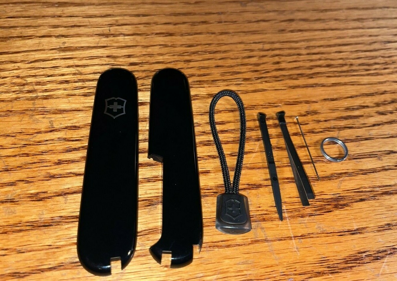 New Victorinox 91mm PLUS HANDLE / SCALE 7 Piece KIT in BLACK  #23.1