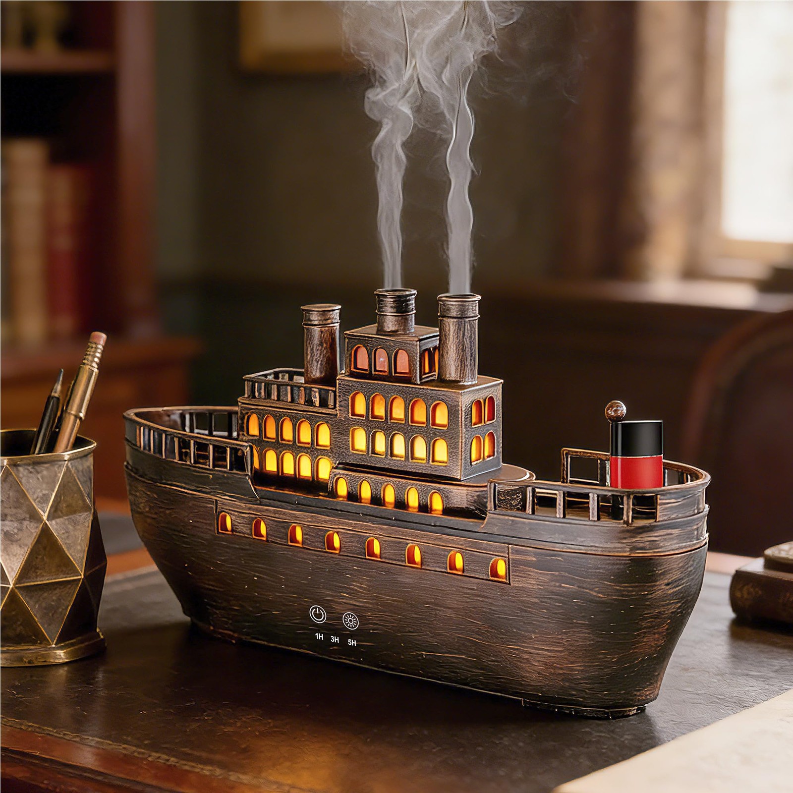 ZWH Essential Oil Diffuser 250ml, Ultrasonic Titanic Humidifier with 7 Copper