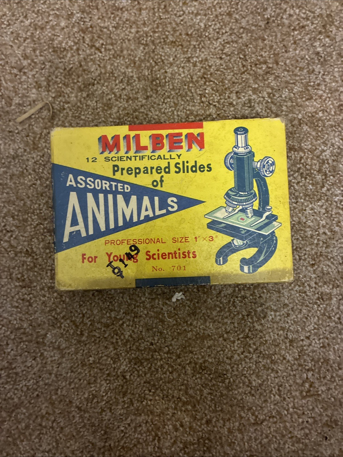 Milben 12 Microscope Slides Set No 701 -- Assorted Animals