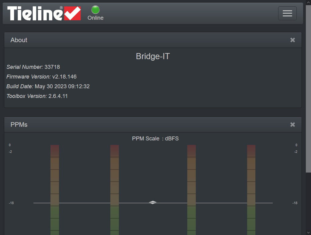 Tieline Bridge-IT XTRA TLB5150 Audio Over IP Codec Internet AoIP SIP Endpoint