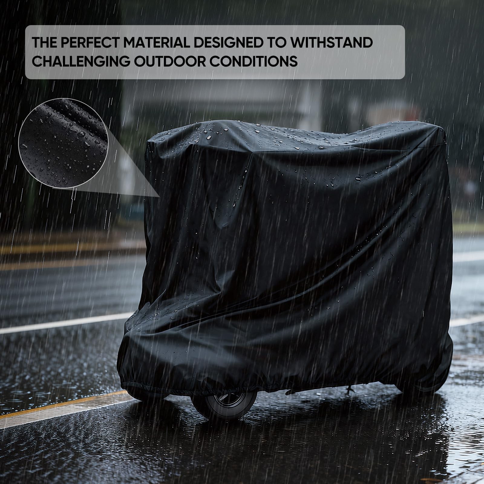 Mobility Scooter Cover Waterproof - Heavy Duty 210D Electric Scooter Storage ...