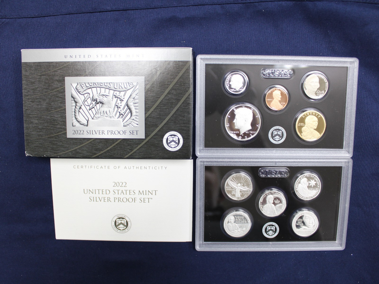2022 S U.S. Mint 10 Coin Silver Proof Set - Complete with Box & COA