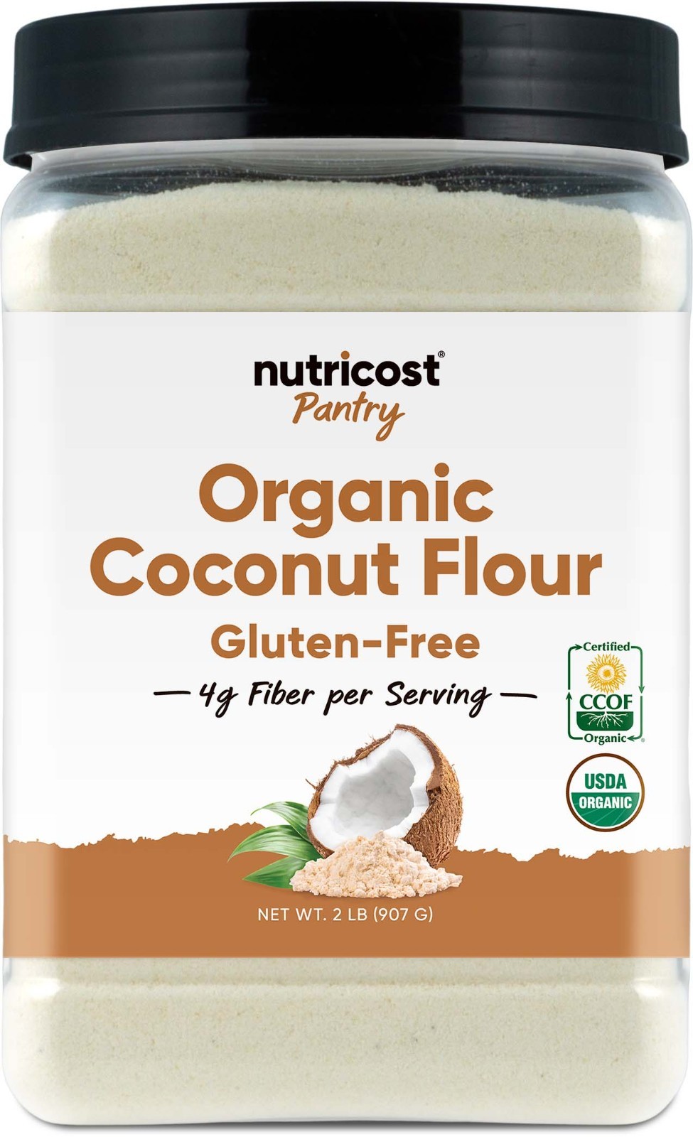 Nutricost Pantry Organic Coconut Flour (2 LB) - Gluten-Free, GMO-Free