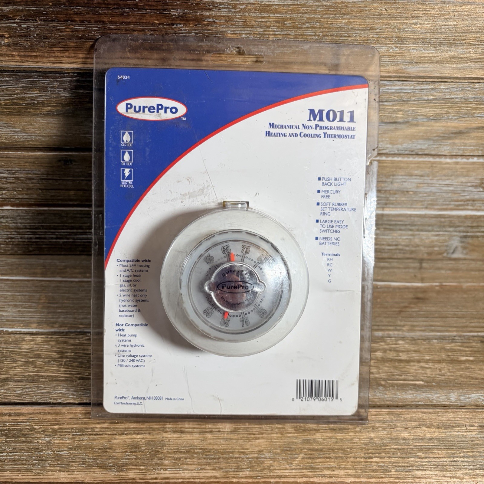 New Old Stock - PurePro M011 Mechanical Non-Programmable Heat/Cool Thermostat