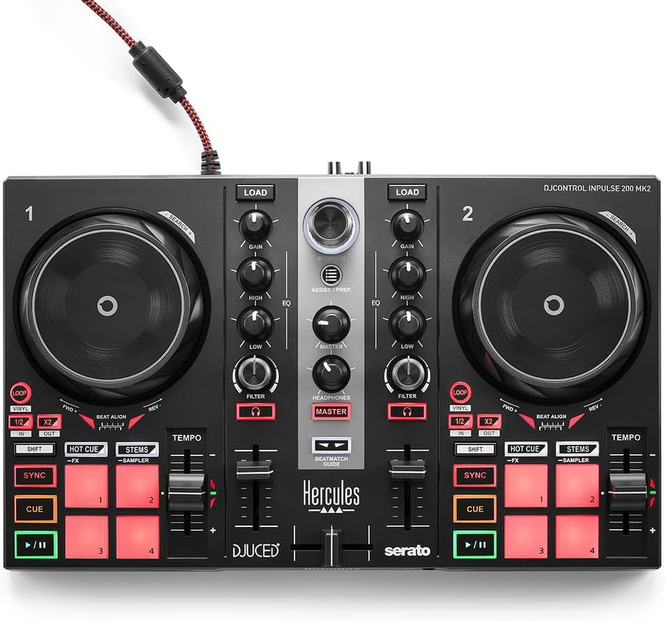 Djcontrol Inpulse 200 MK2 Ideal DJ Controller for Learning to Mix + Tutorial