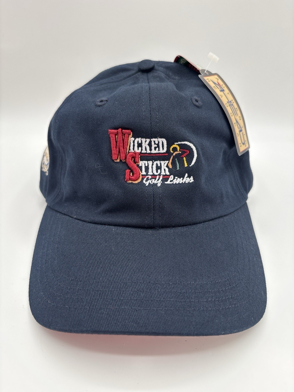 Wicked Stick Golf Links AHEAD Hat PGA Authentic NWT Navy Adjustable Embroidered￼