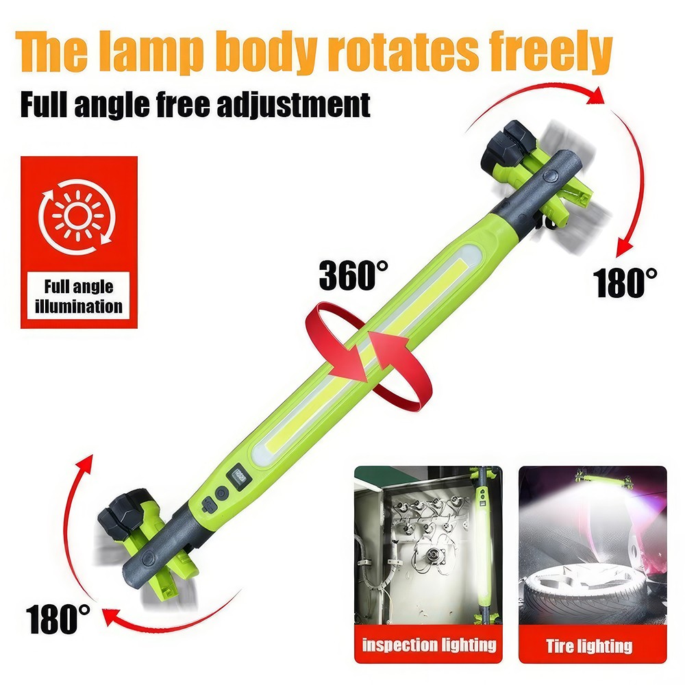 Under Hood Work Light Bar LED Magnetic Light with Hooks Cordless Rechargeable