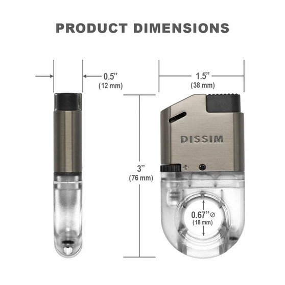 Dissim Sport Soft-Flame Lighter -- Electronic Piezo ignition