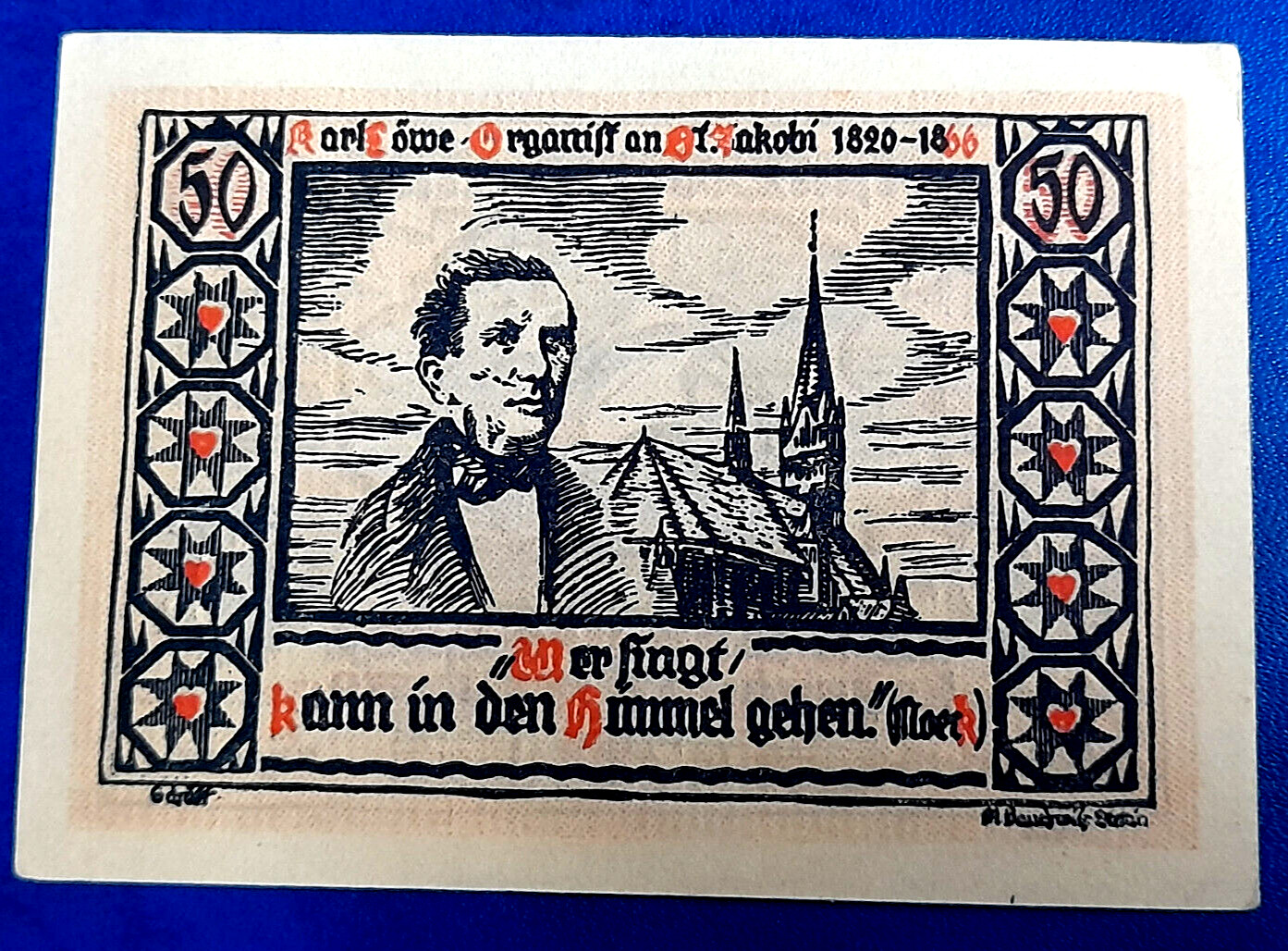 STETTIN (SZCZECIN) NOTGELD 50 PFENNIG 1922 EMERGENCY MONEY GERMANY (31637)