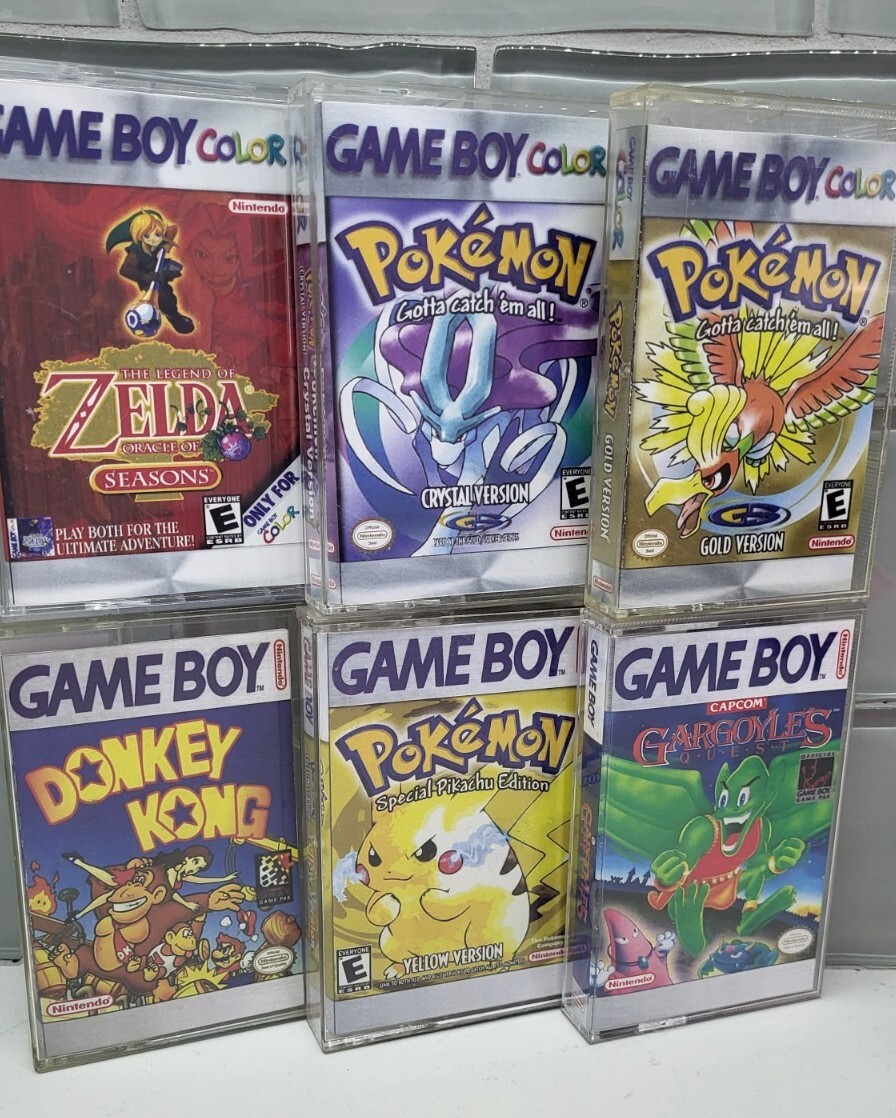 Nintendo Game Boy Color | Gameboy Advance GBA Custom Cassette Case w/ Box Art