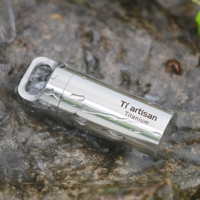 Pure Titanium Pill Holder Waterproof Pill Container Case Box Organizer EDC Gift