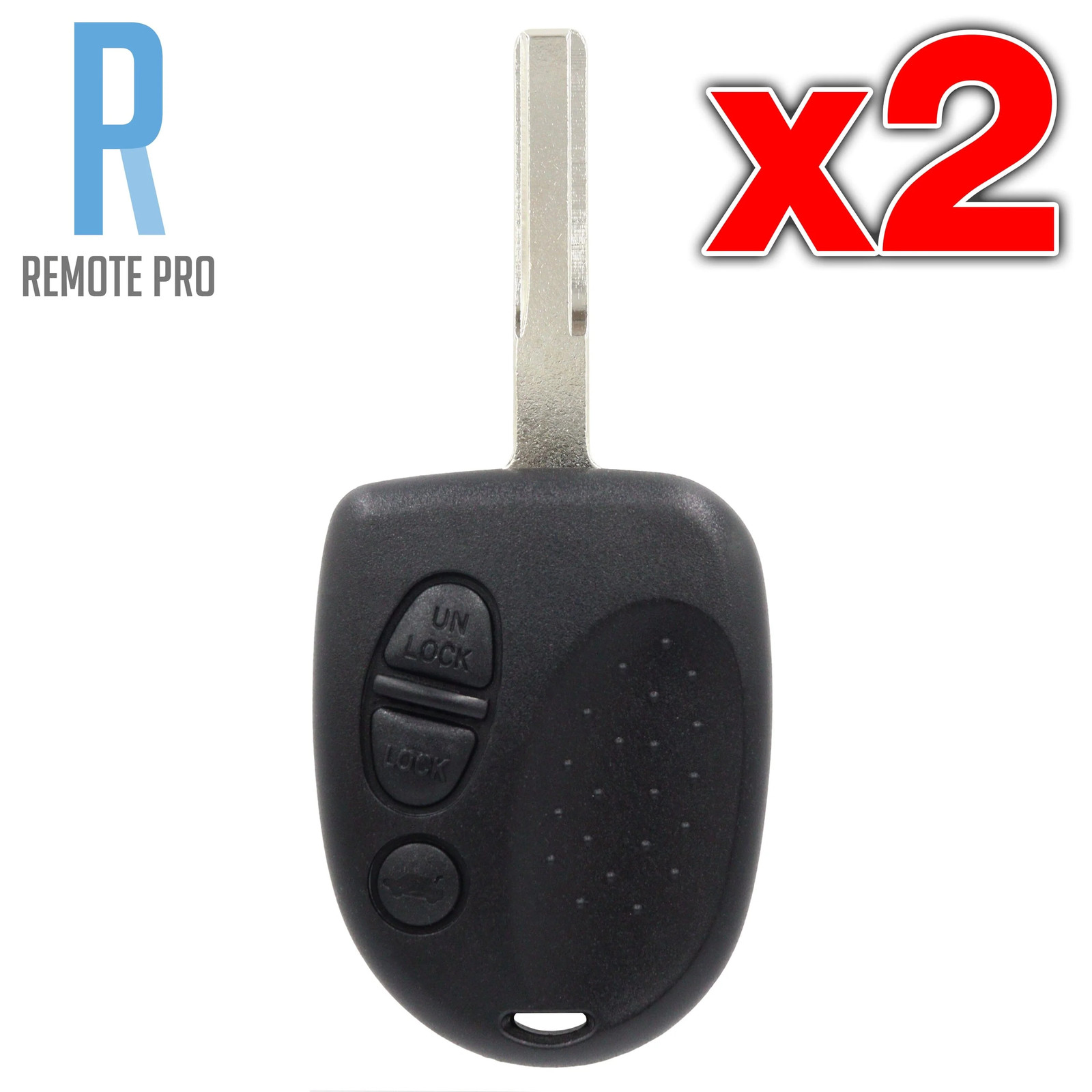 2 x To Suit Holden Commodore 3 Button Car Remote Case/Shell Key VS VX VY VZ WH