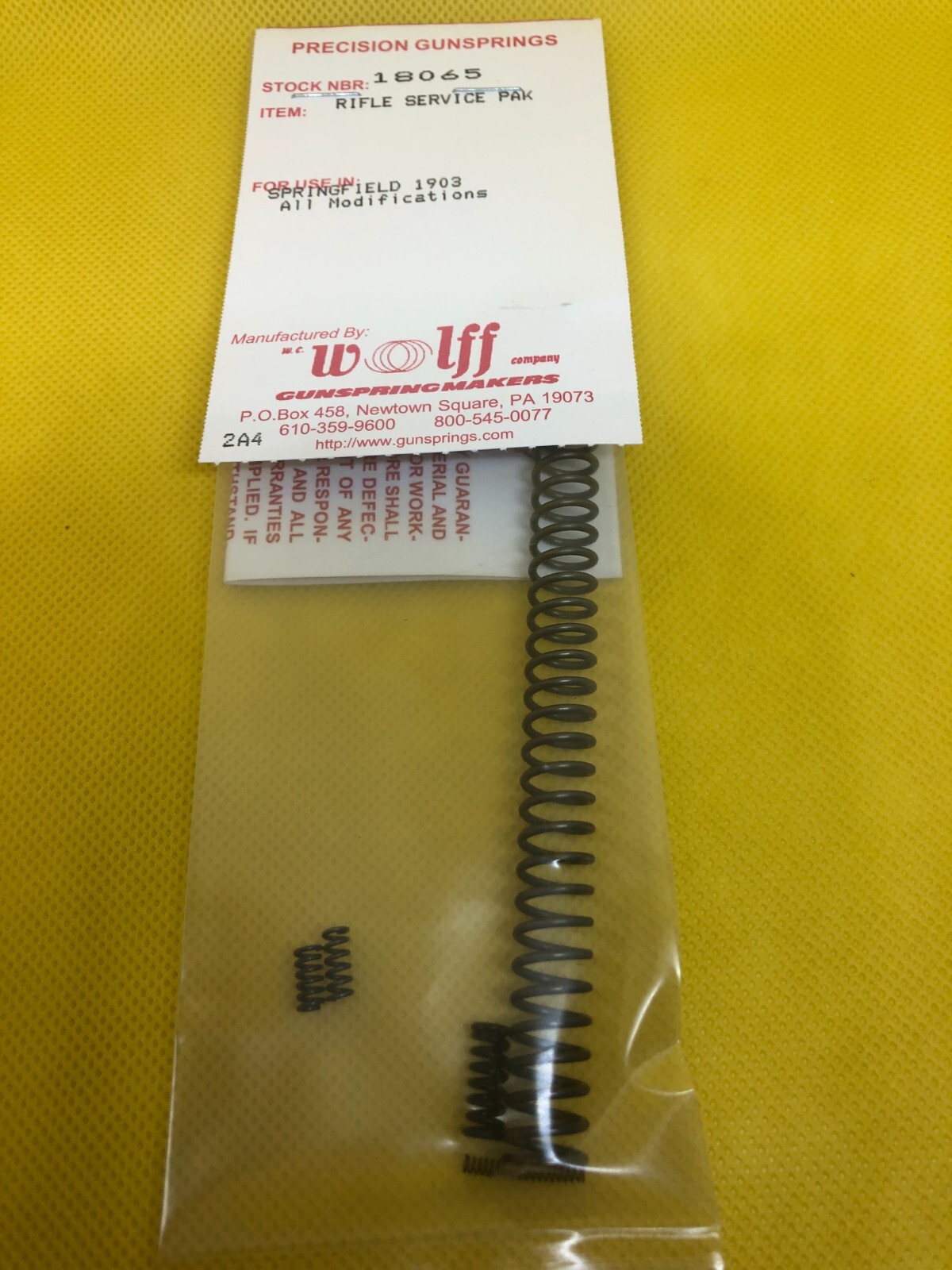 Springfield 1903 M1903 ALL Modifications 5 Spring Service Pak Kit WOLFF 18065