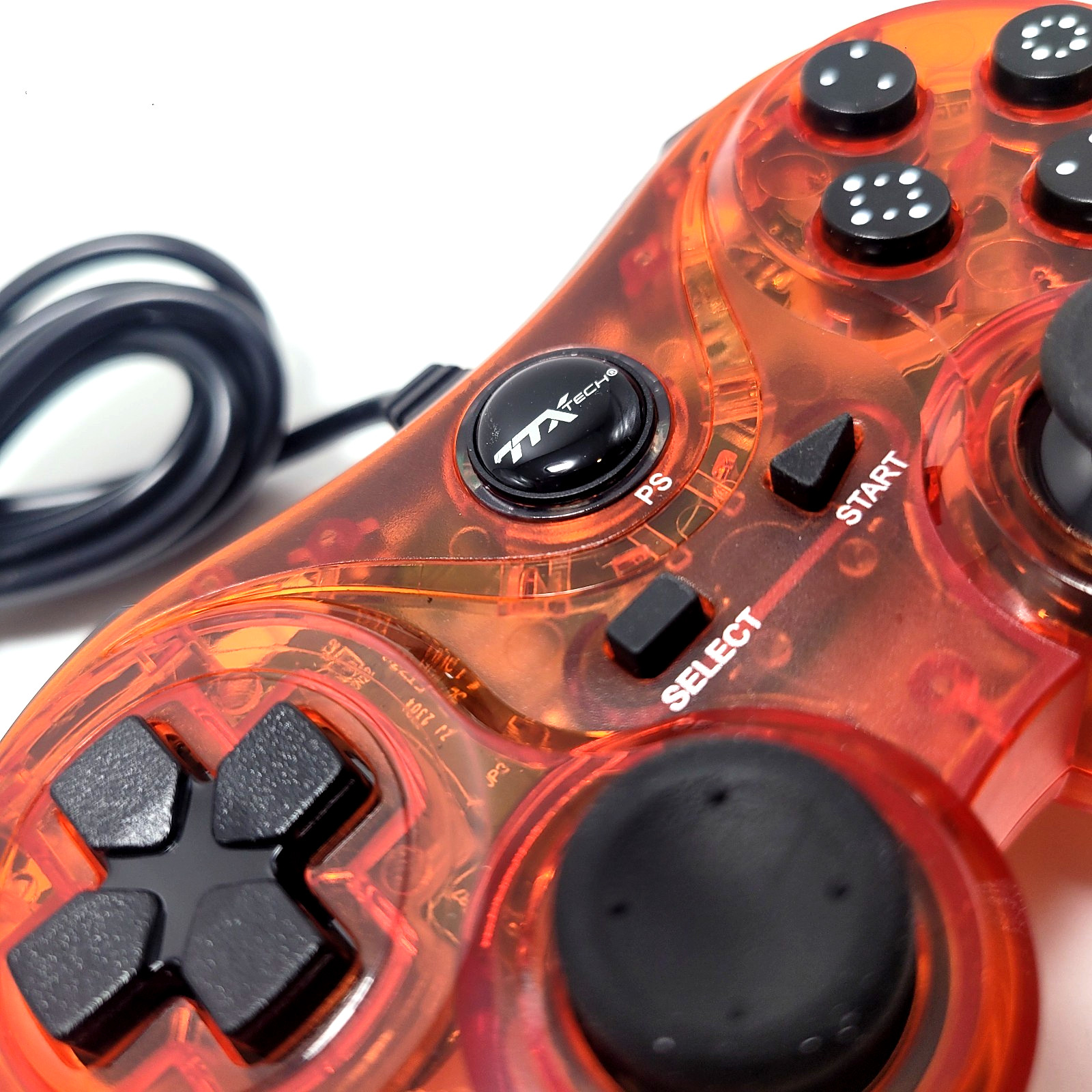 PlayStation 3 Wired Controller for PS3 / PC / USB by TTX Tech - Clear Red