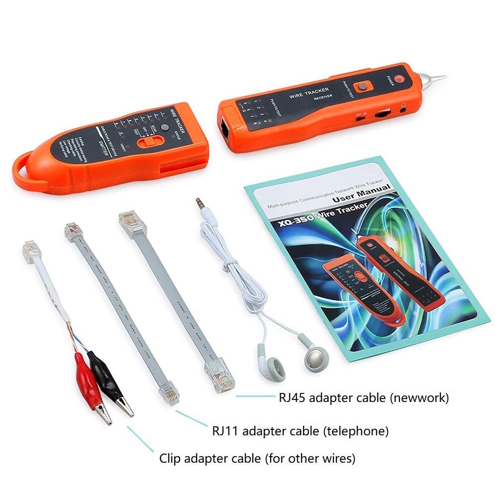 Versatile Wire Tracker for Ethernet LAN RJ45 RJ11 with Earphone & Voltage