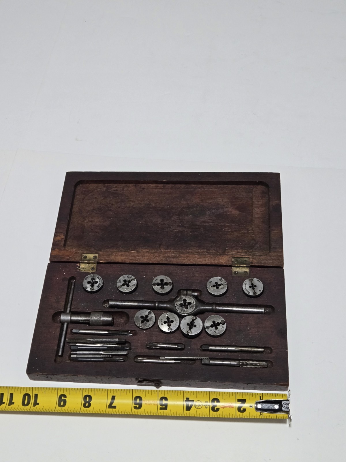 Vtg Antique Little Giant Tap and Die Set Greenfield Mass Wells Brothers Co. Tool