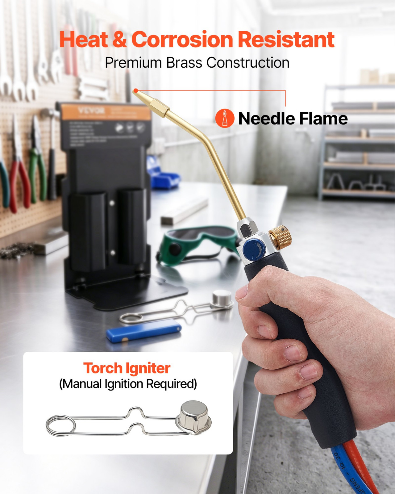 Oxygen Propane Torch Kit w/ Gauges Oxy MAPP Brazing Welding Torch