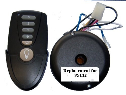 85112-01, 02, 04 Hunter fan Ceiling Fan replacement remote and receiver set.