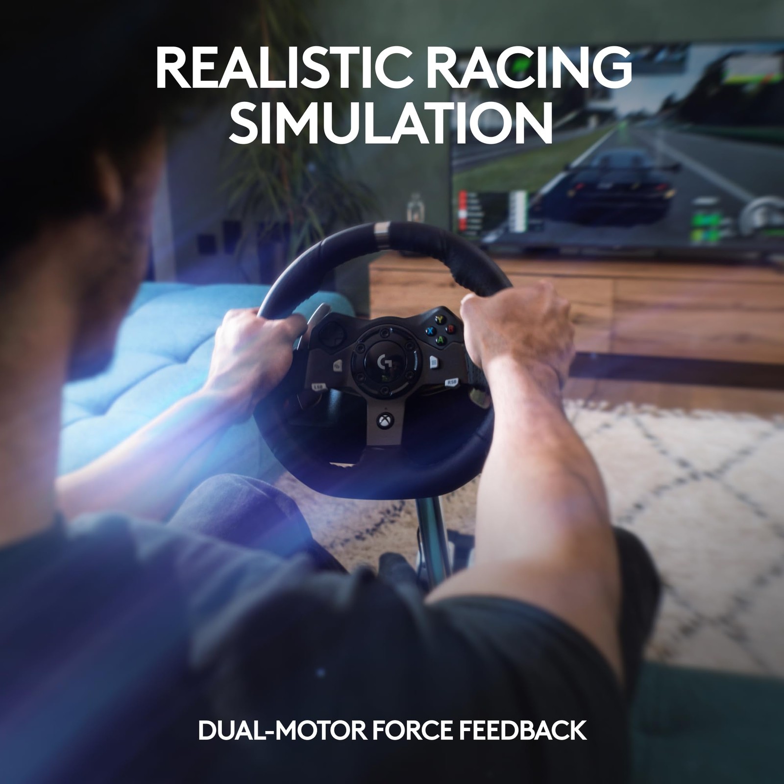 Logitech G920 Driving Force Racing Wheel Pedals Xbox PC Mac