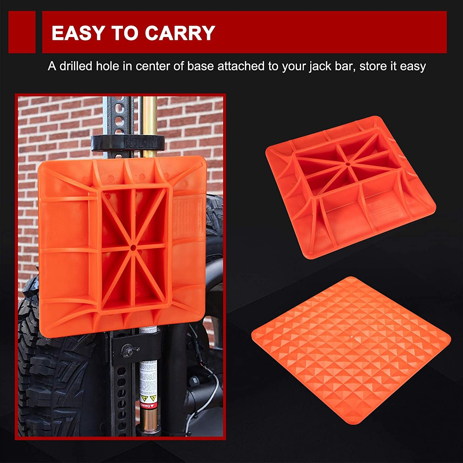 Off-Road Base Compatible with Hi Lift Jack,Farm Jack Board Mate Support Plate