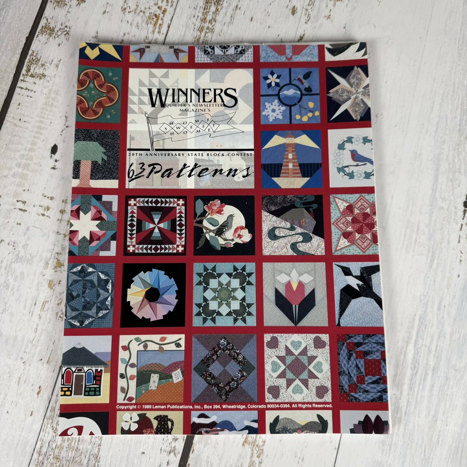 20th Anniversary State Block Contest Winners 63 Patterns Quilter's Mag 1989