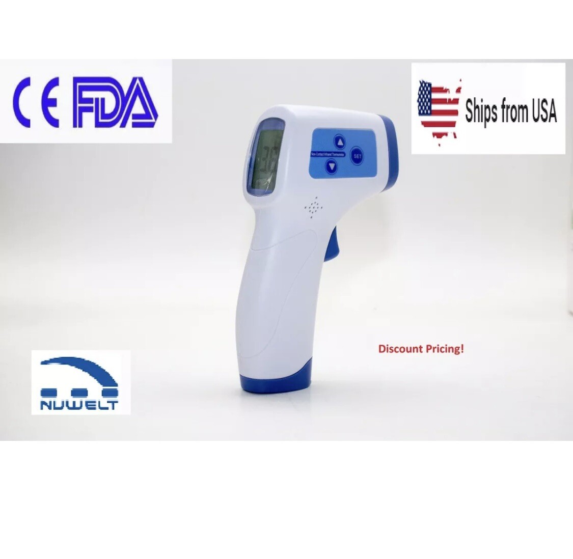 Thermometer Temp Gun Infrared Non-Contact Digital Forehead Adult Kids FDA Certs