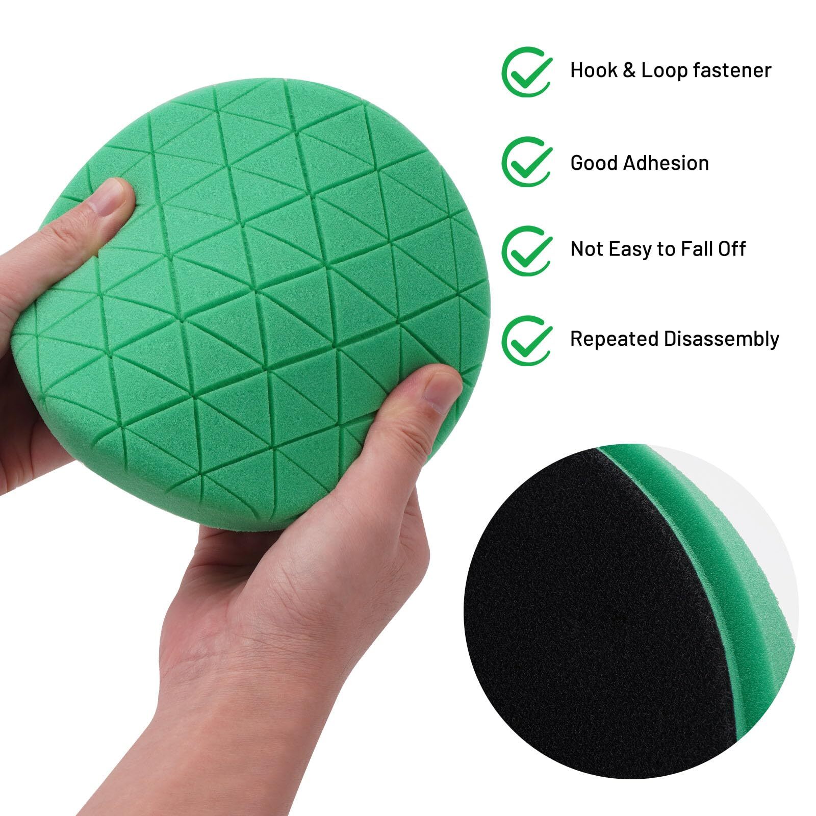 Buffing Polishing Pads 7Pcs 5.5 Inch 140mm Face for 5Inch 125mm Backing Plate...