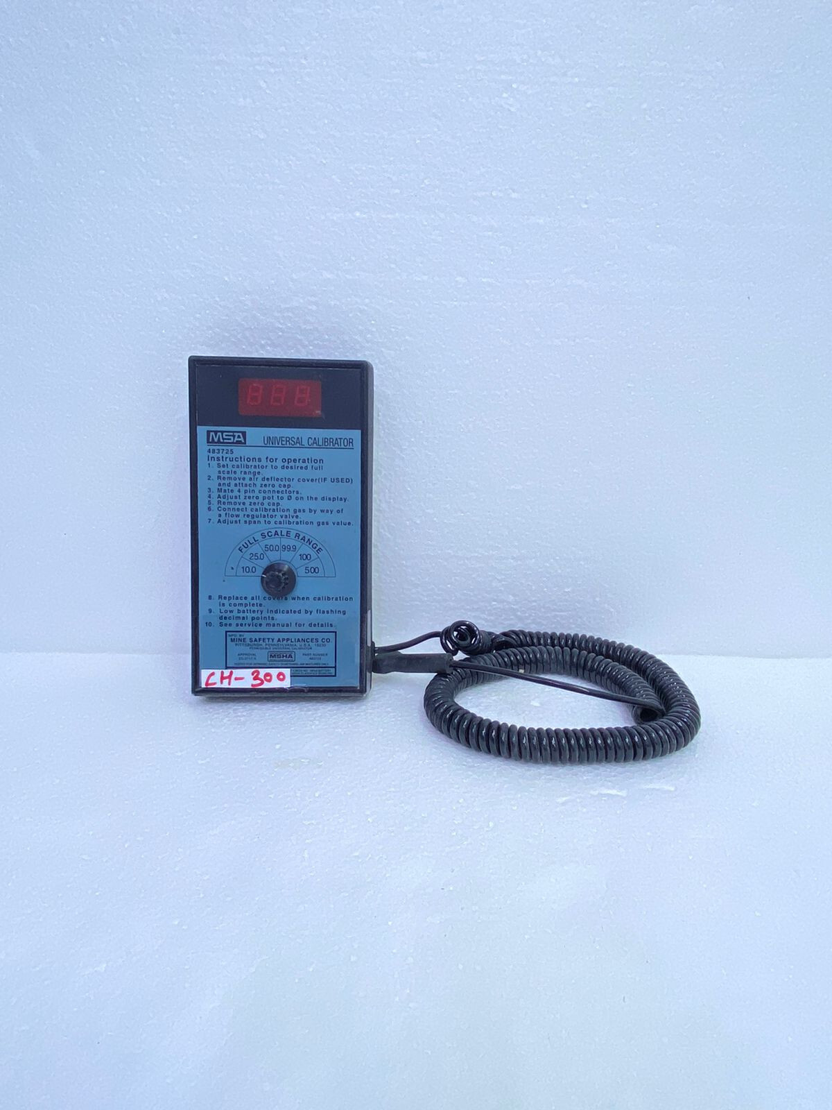 MSA 483725 Universal Calibrator, CH#300 (TESTED)