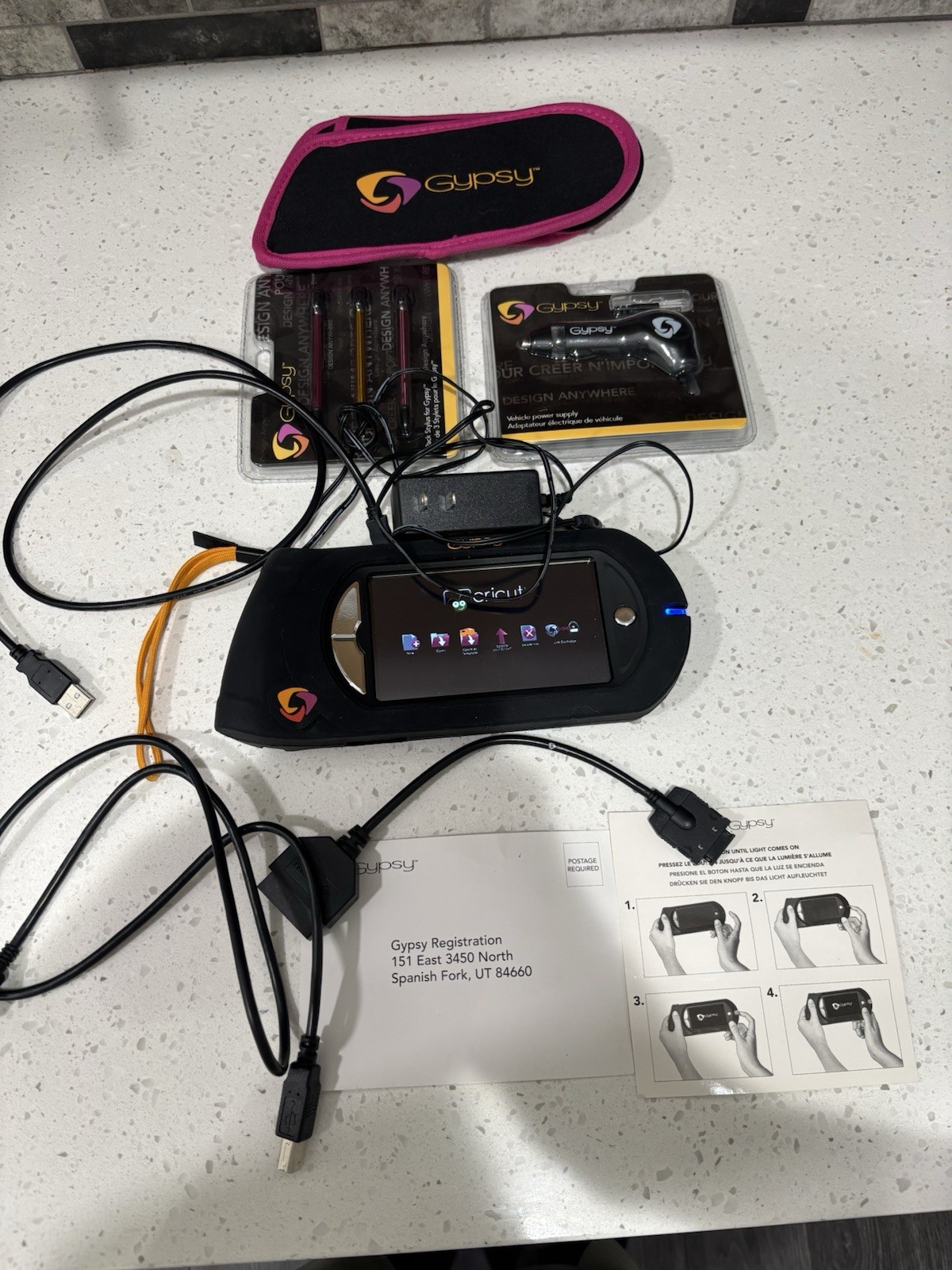 Provo Craft Cricut Gypsy Handheld Design Machine Lot  Tested Works
