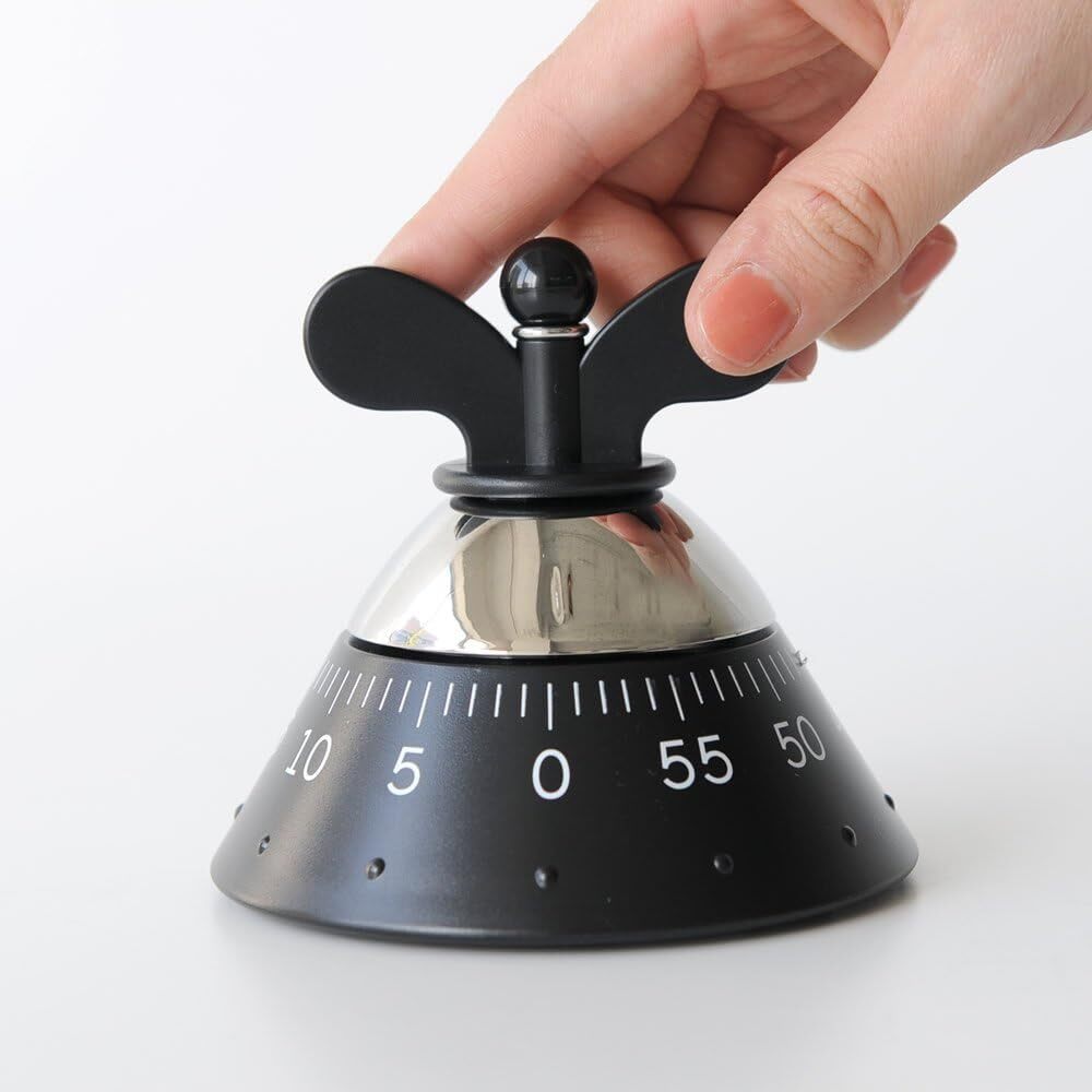 Alessi A09B Michael Graves Kitchen Achromatics Timer - Black