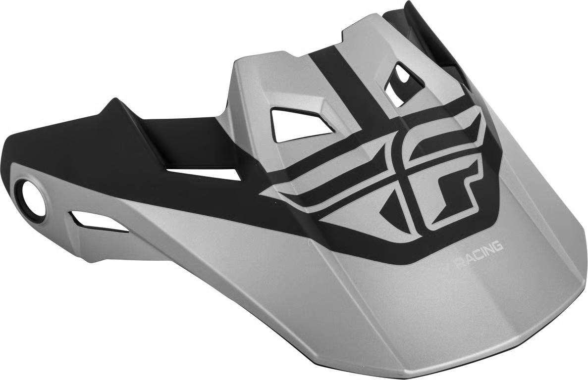 Fly Racing Visor for Formula Helmets - Matte Black/Silver - XL to 2X 73-47202X