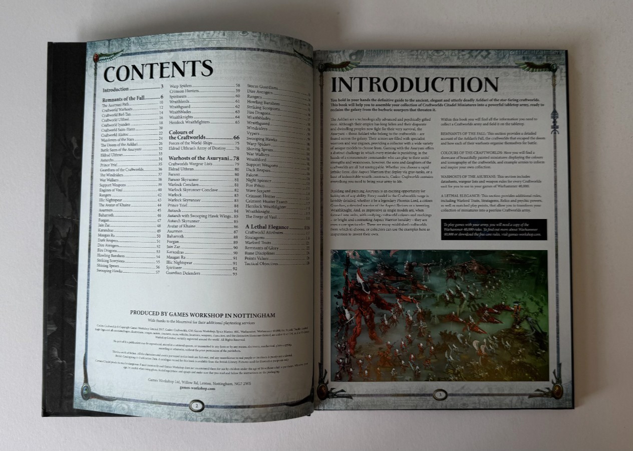 Craftworlds Codex Warhammer 40k Eldar Aeldari 8th Edition 2017 hardcover book