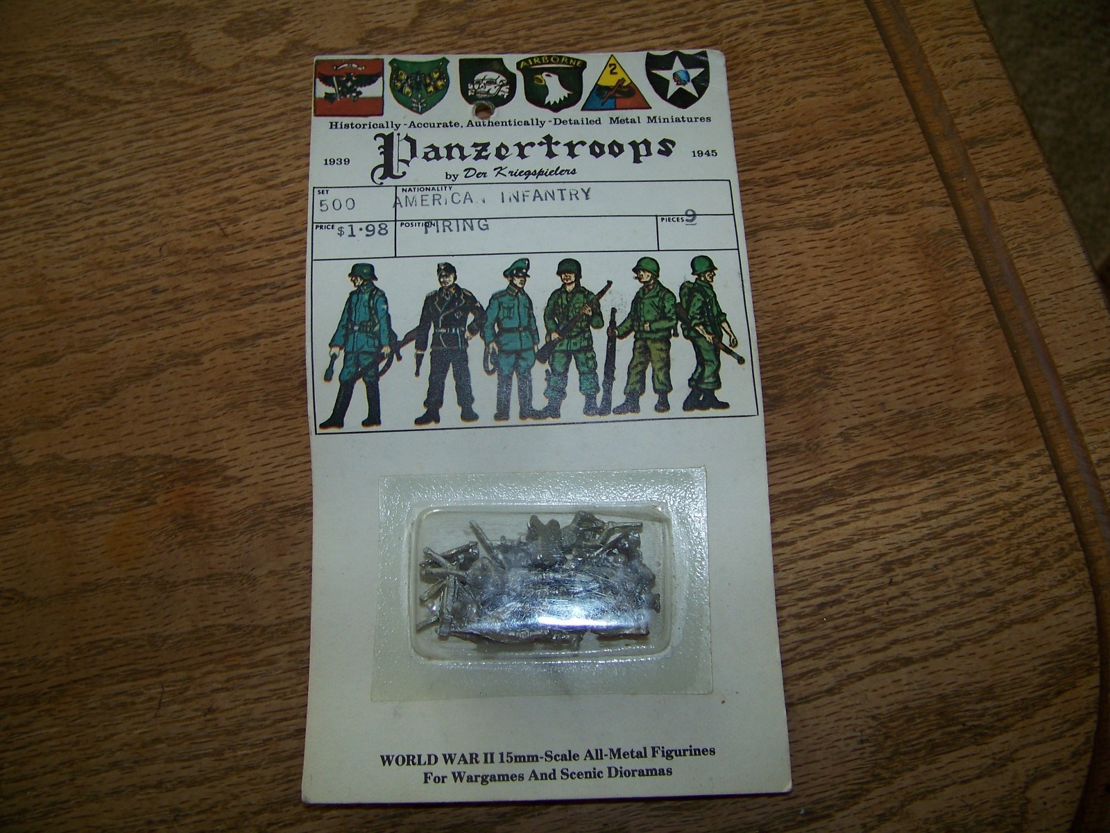 New 15mm Metal Artillery American Infantry Firing Troops World War II Rare & HTF
