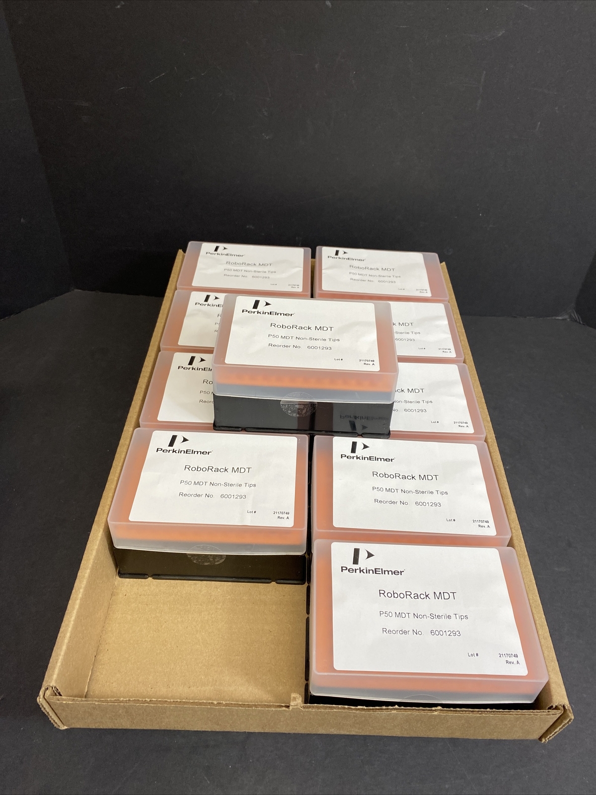 Perkin Elmer Pipette Tips 50 ul RoboRack 10 Racks with 96 Tips Each