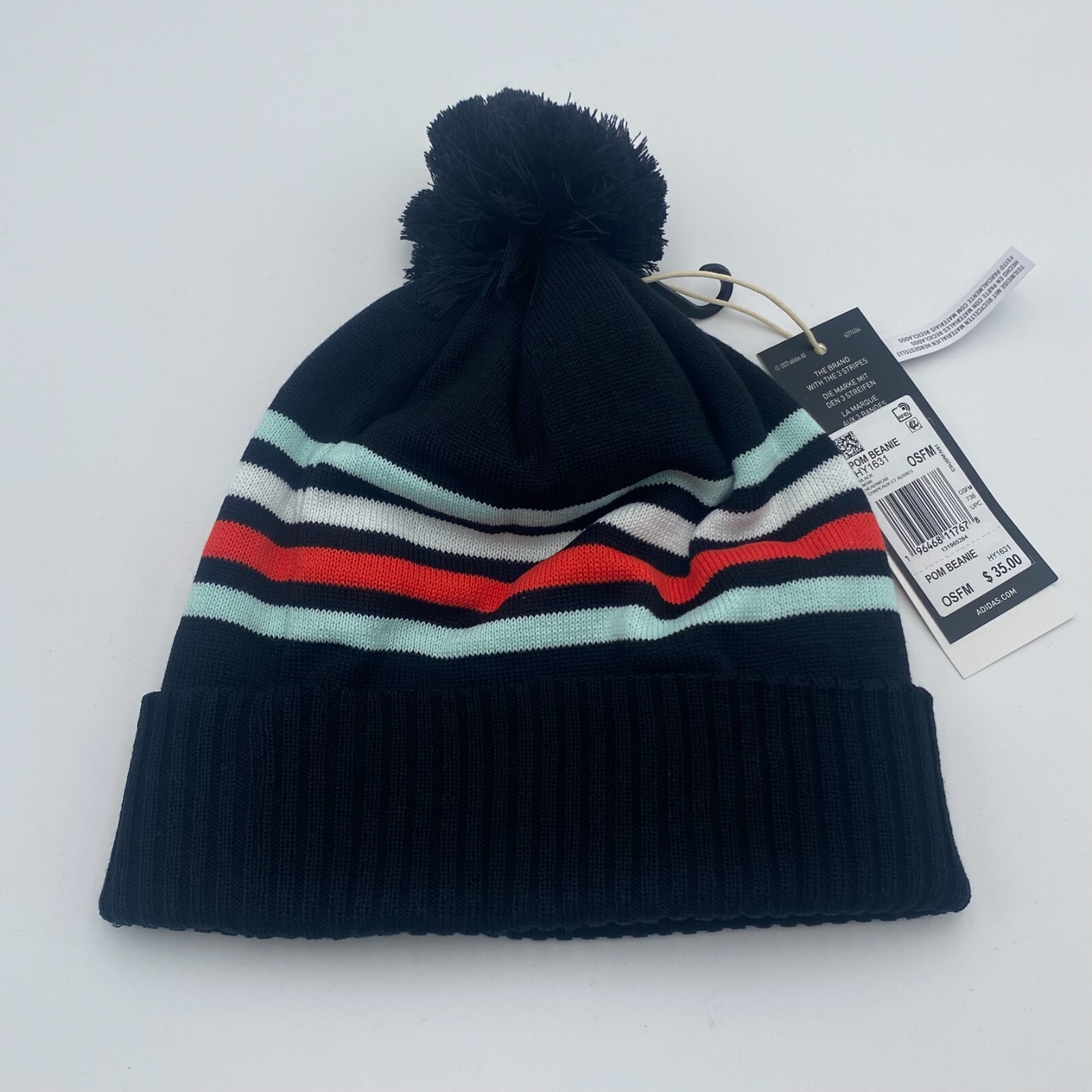 Adidas Golf COLD.RDY Fleece Pom Beanie Black HY1631 One Size NEW