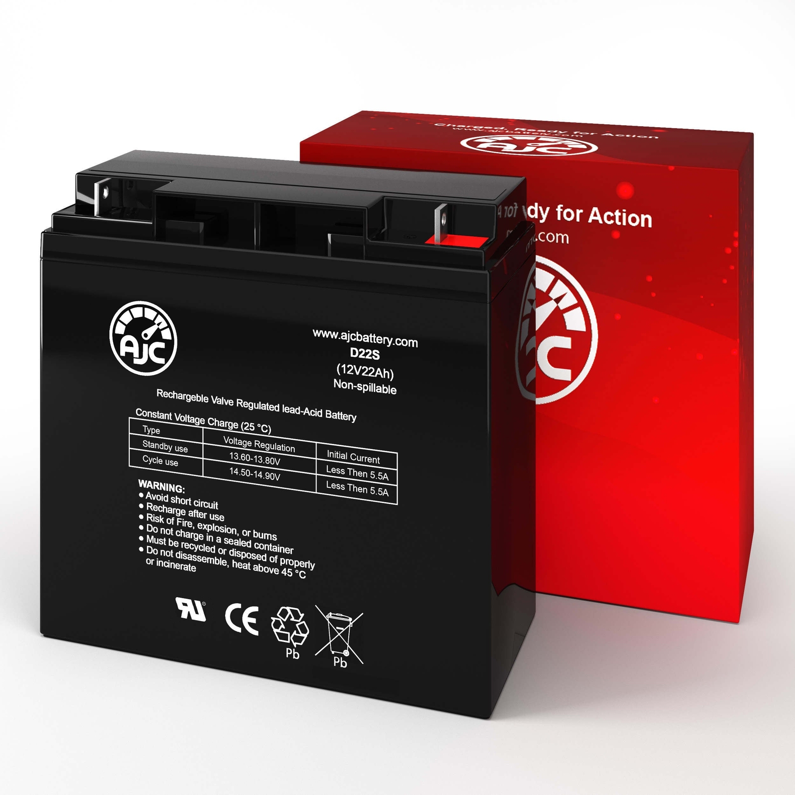 Ritar RT12220 12V 22Ah UPS Replacement Battery