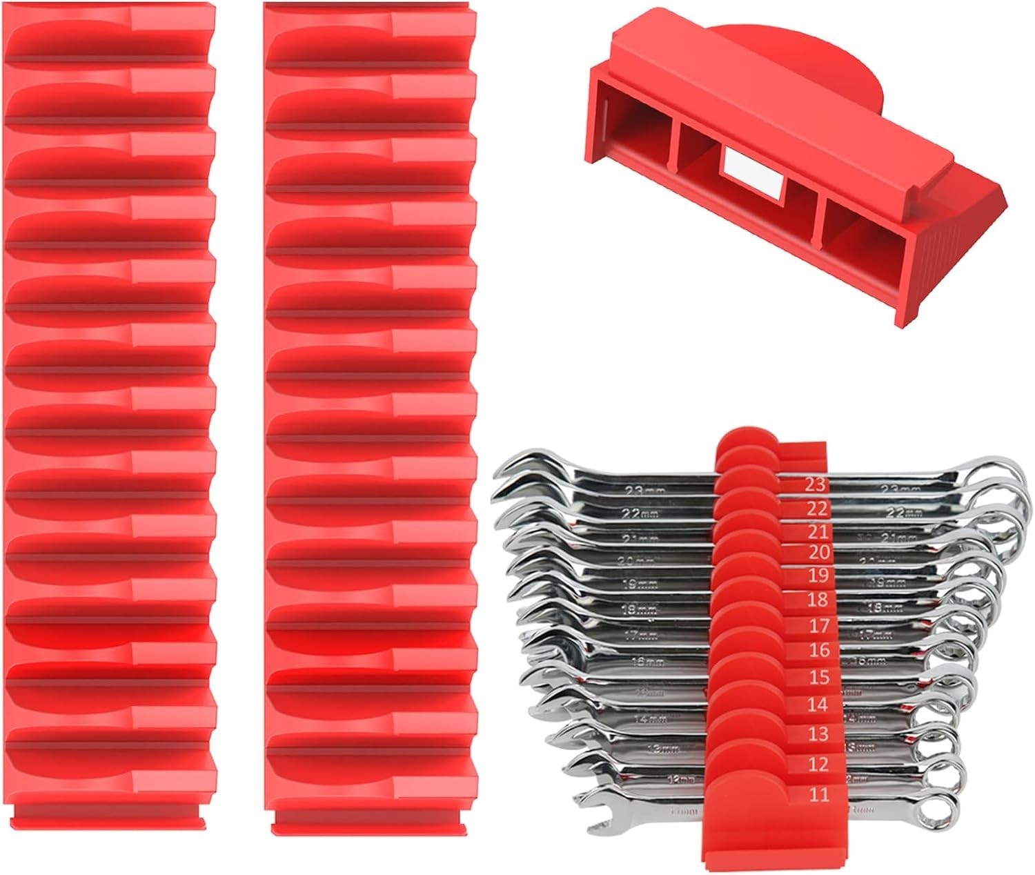 24pcs Magnetic Modular Wrench Organizers: Ultimate Tool Drawer Solution