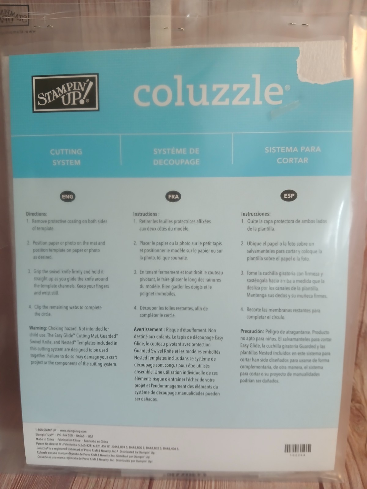 Coluzzle Cutting System Provo Craft Stampin' Up Lot 3 Circle, Oval, Tags & Knife