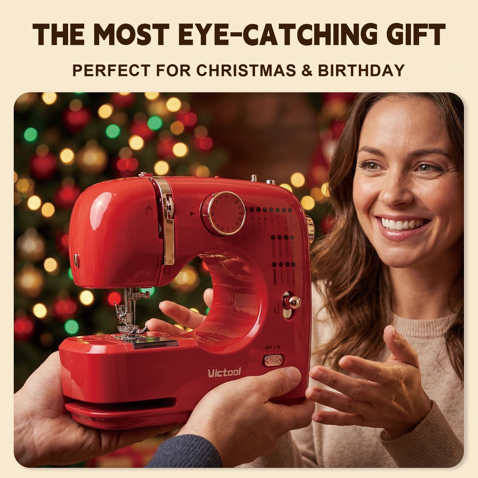 ** NEW Victool Mini Sewing Machine | 16 Built-In Stitches | Portable | Durable