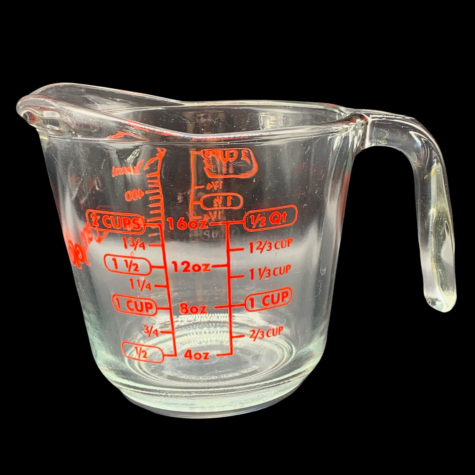 Vintage Anchor Hocking Glass Cup Measuring 4.5”T 6.5”W